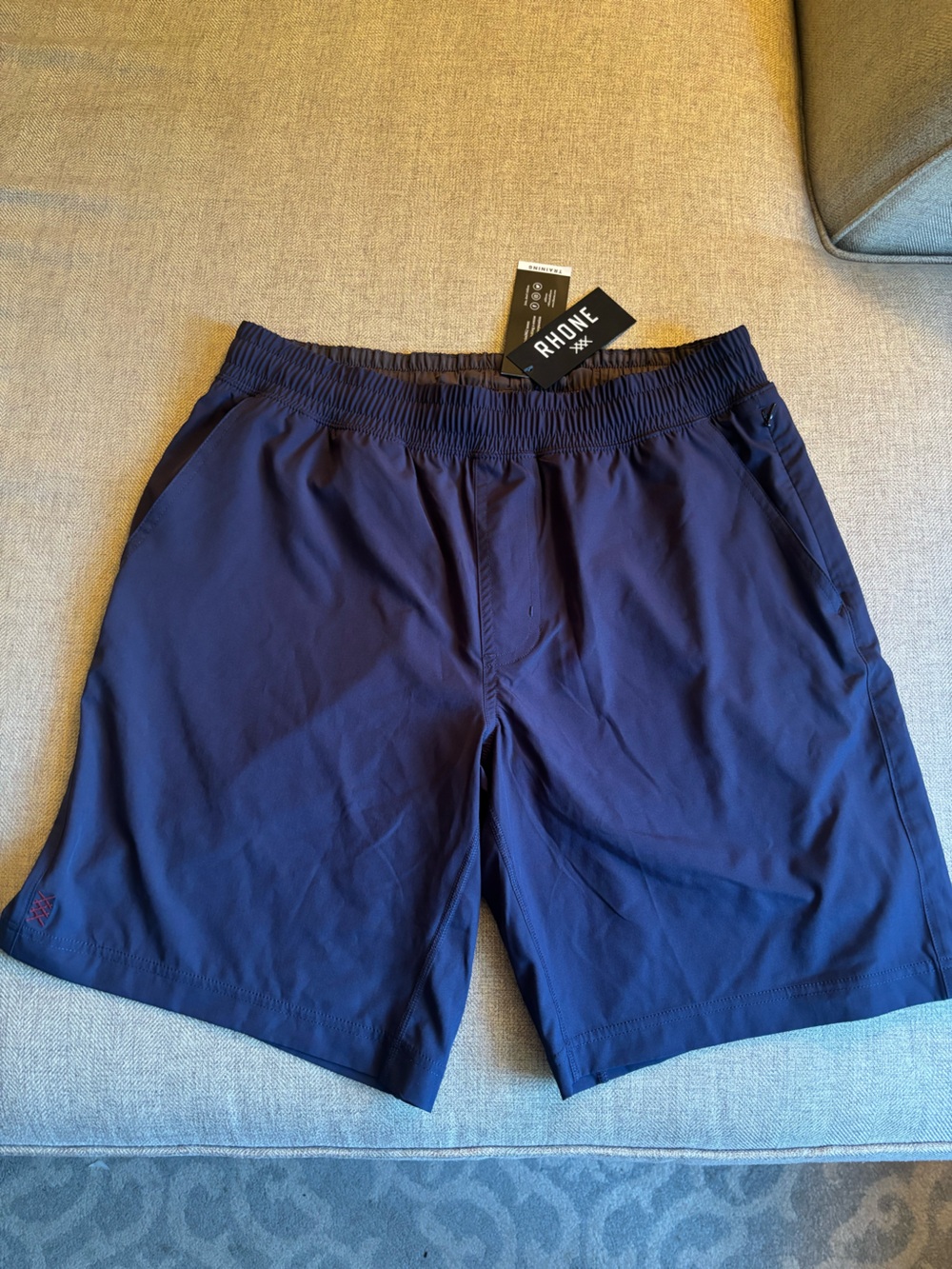 RHONE MAKO mens Navy Athletic Performance Shorts
